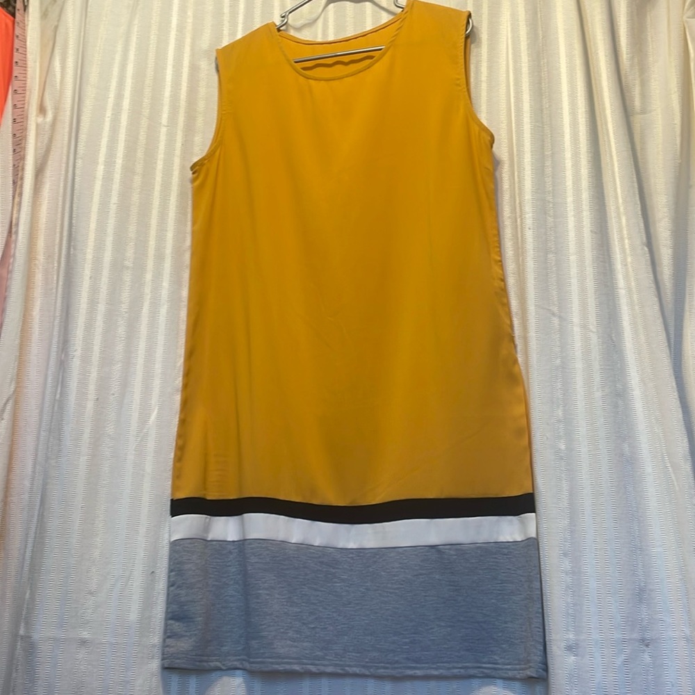 Shein mixed media shift dress